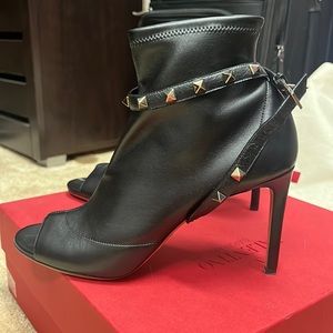 Studded Peep Toe Bootie